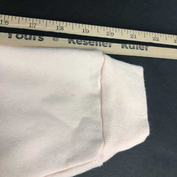 VTG Artisans Floral Light House Button Up Sweater Adult Medium Pink Nature Birds - Picture 7 of 11